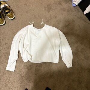 Hollister Classic White V-Neck Sweater